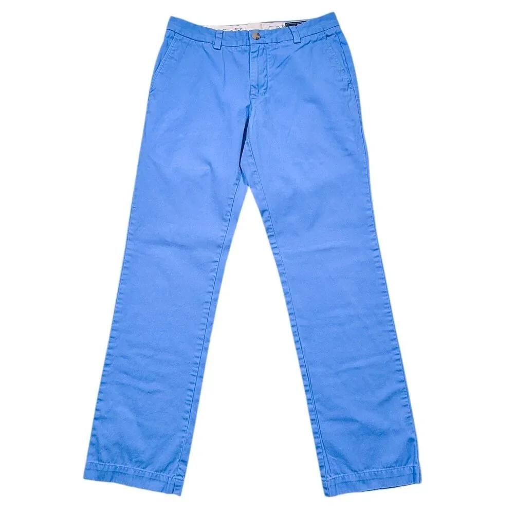 Vineyard Vines Mens 30x32 Blue Slim Fit Breaker Chino Pants Cotton Casual